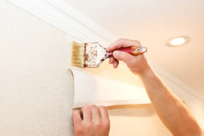 Pose de papier peint à Muro — revêtements muraux et toiles de verre